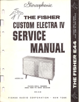 Fisher E-44-Custom-Electra-IV - Service Manual 